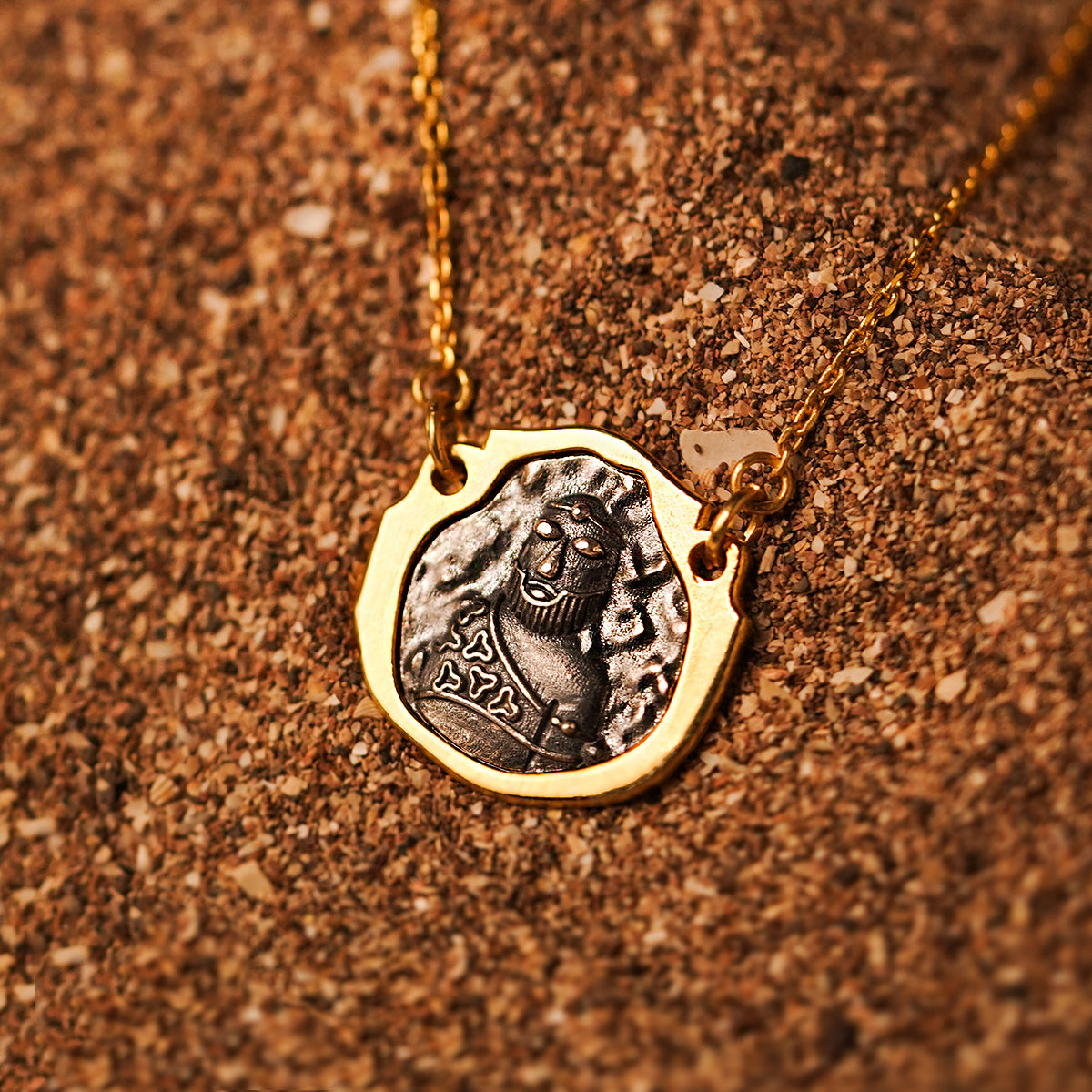 priest king silver pendant with chain by moha