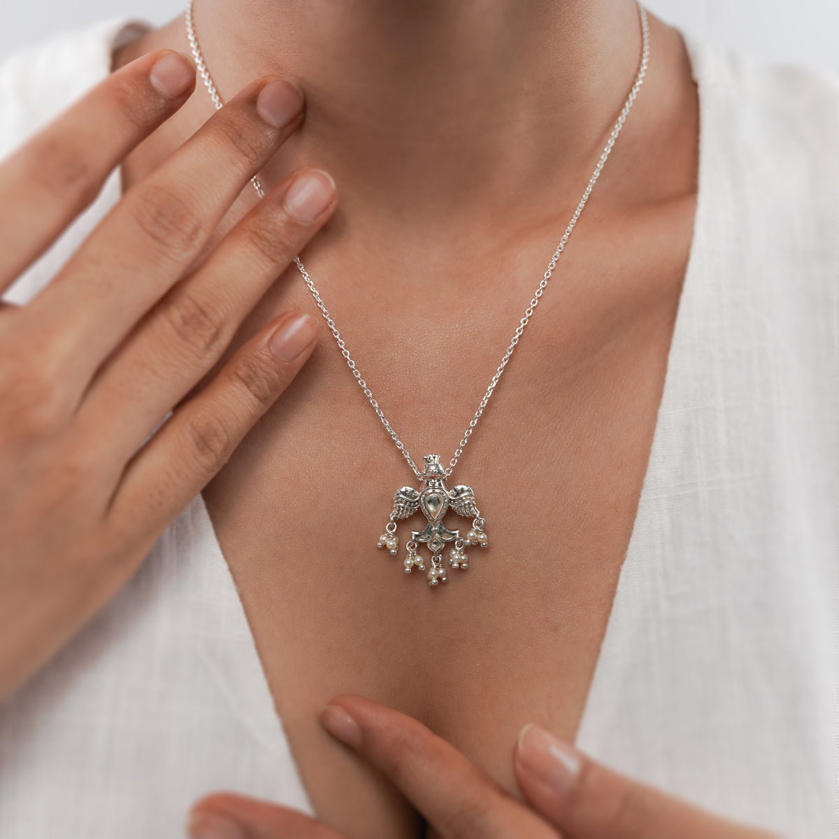 kalindi silver chain pendant by moha