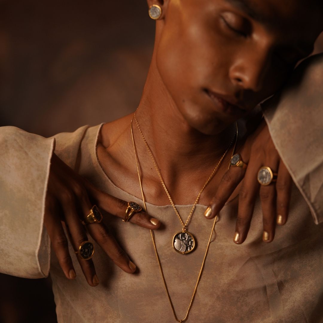 zebu silver pendant with chain by moha