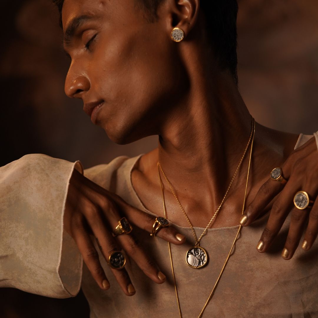 zebu silver pendant with chain by moha