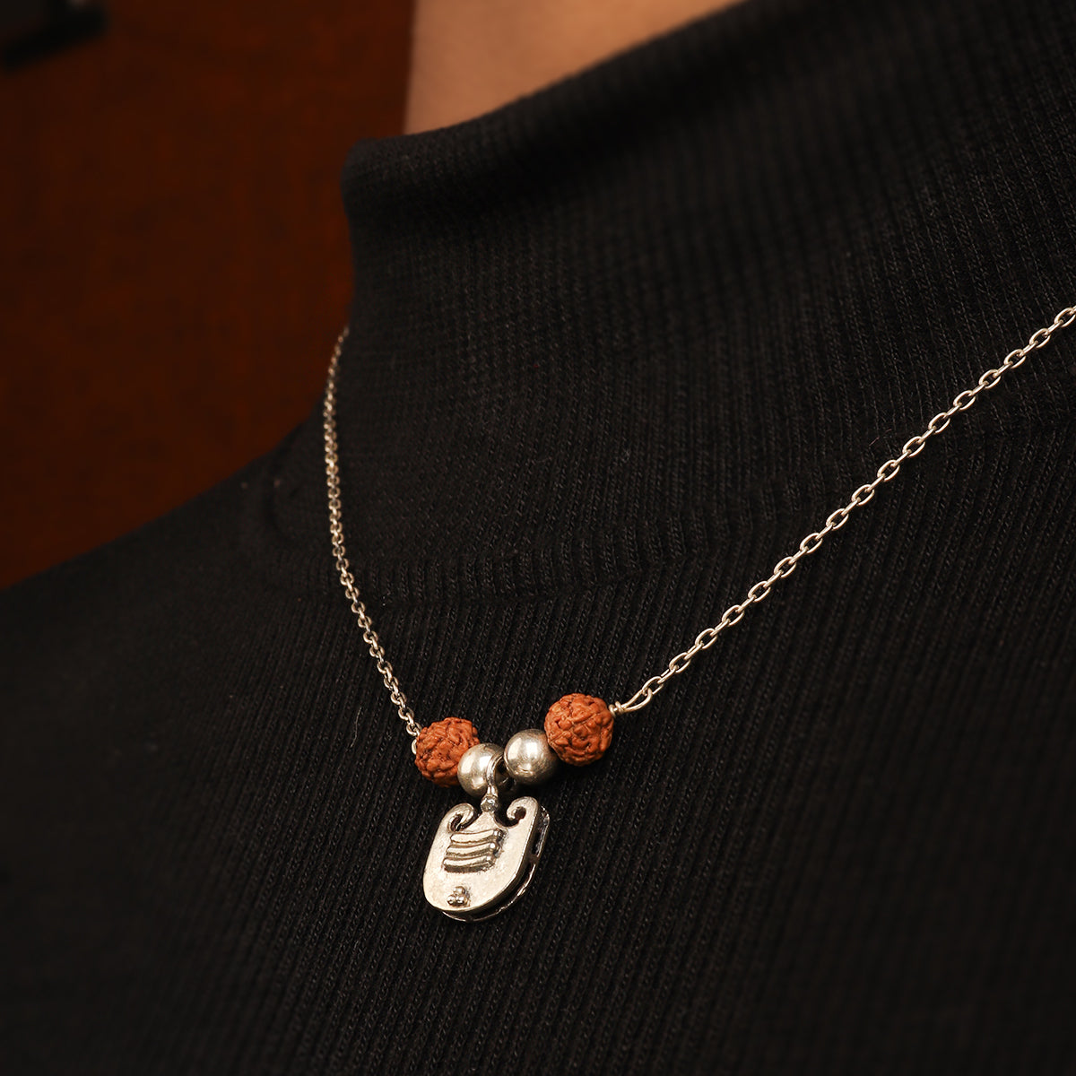 vibhuti charms silver necklace by moha
