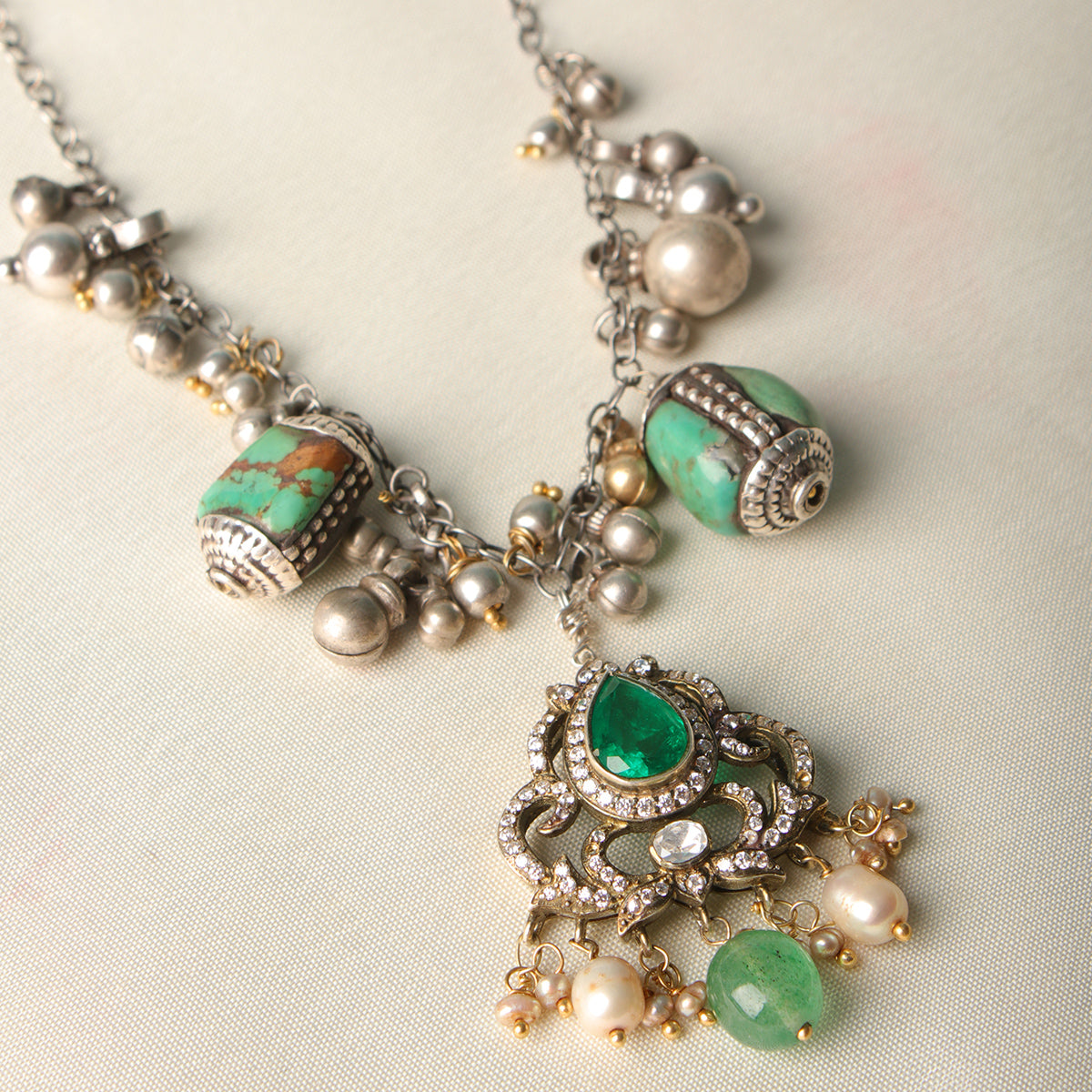 Juno Charms Silver Links Necklace by MOHA