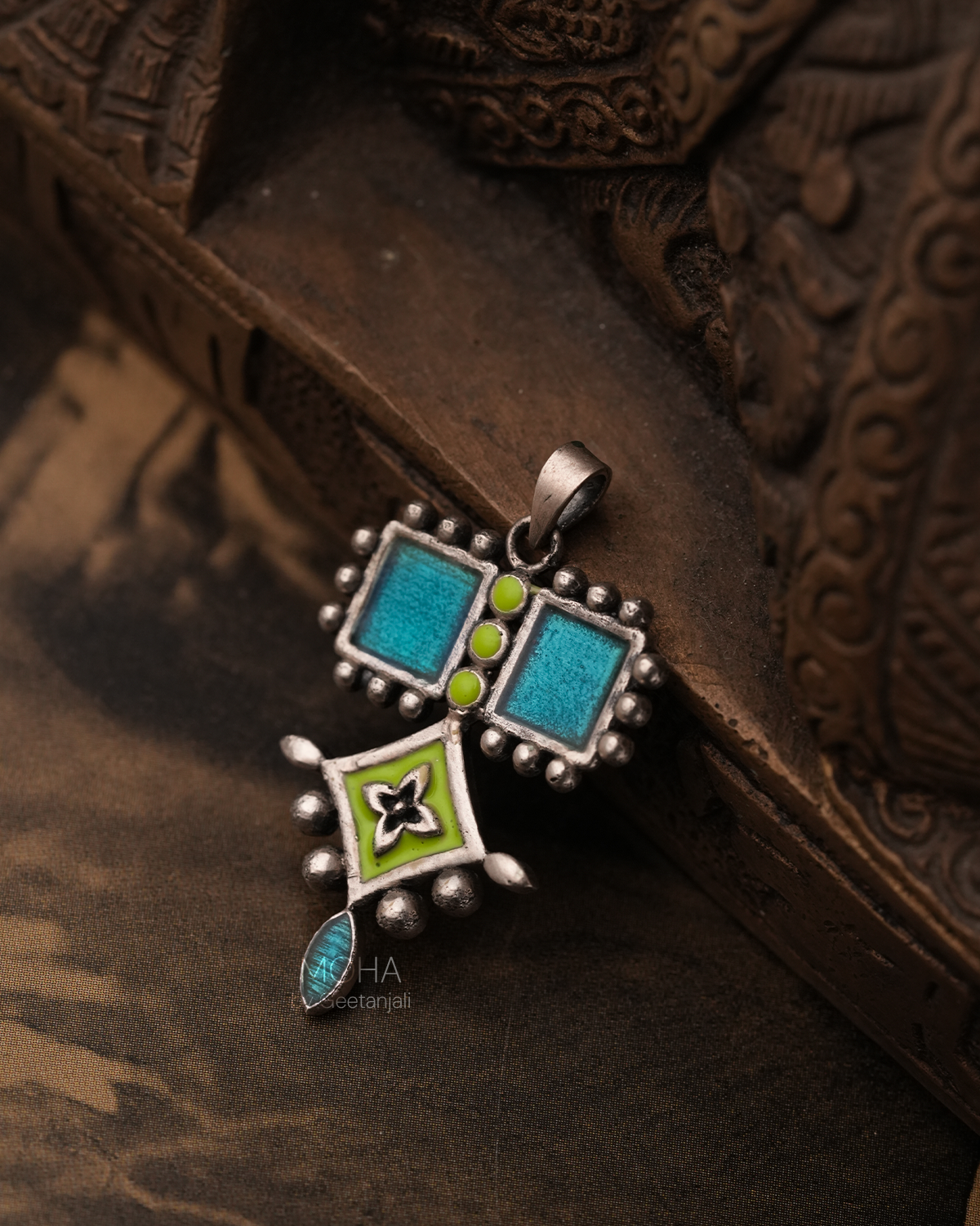 Aakriti Silver Pendant by MOHA (Only Pendant)