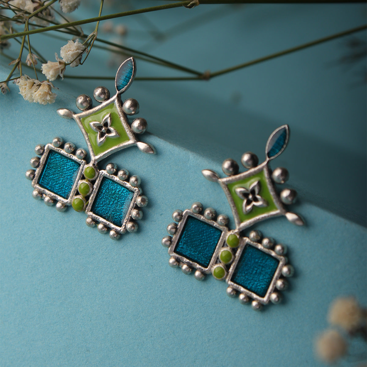 aakriti silver earrings by moha