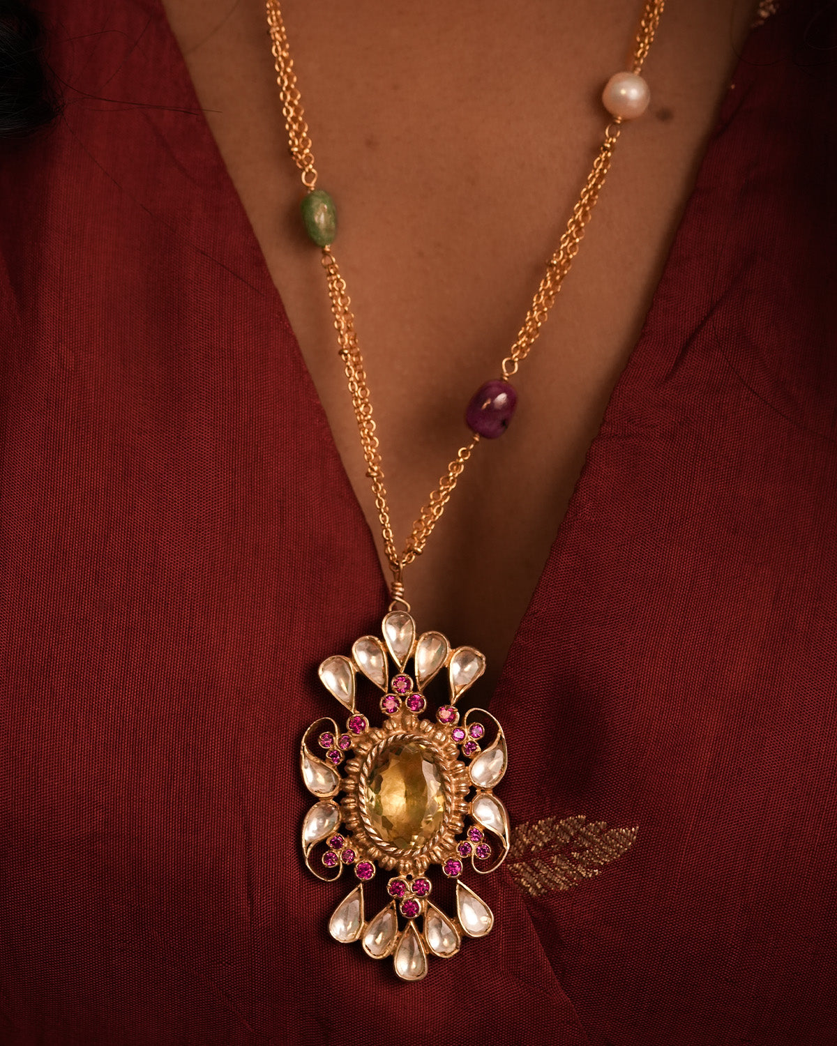 Aaranya Silver Necklace By MOHA