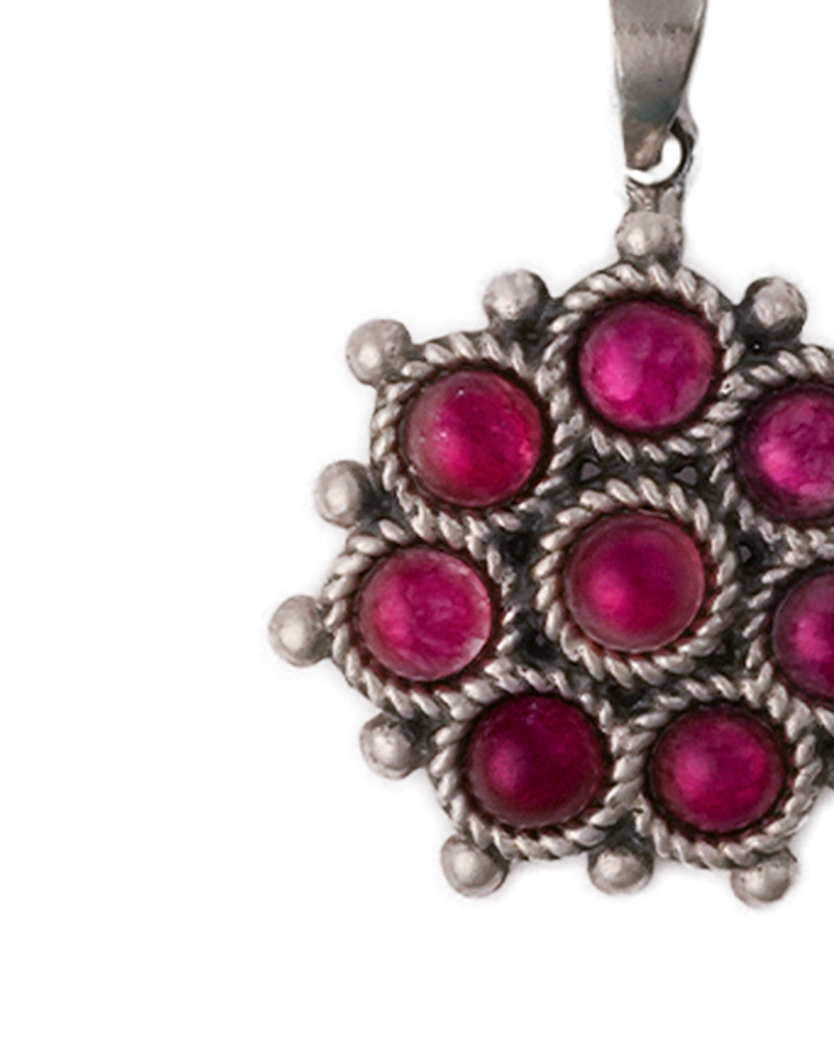 Adaa Pink Silver Pendant by MOHA (Only Pendant)