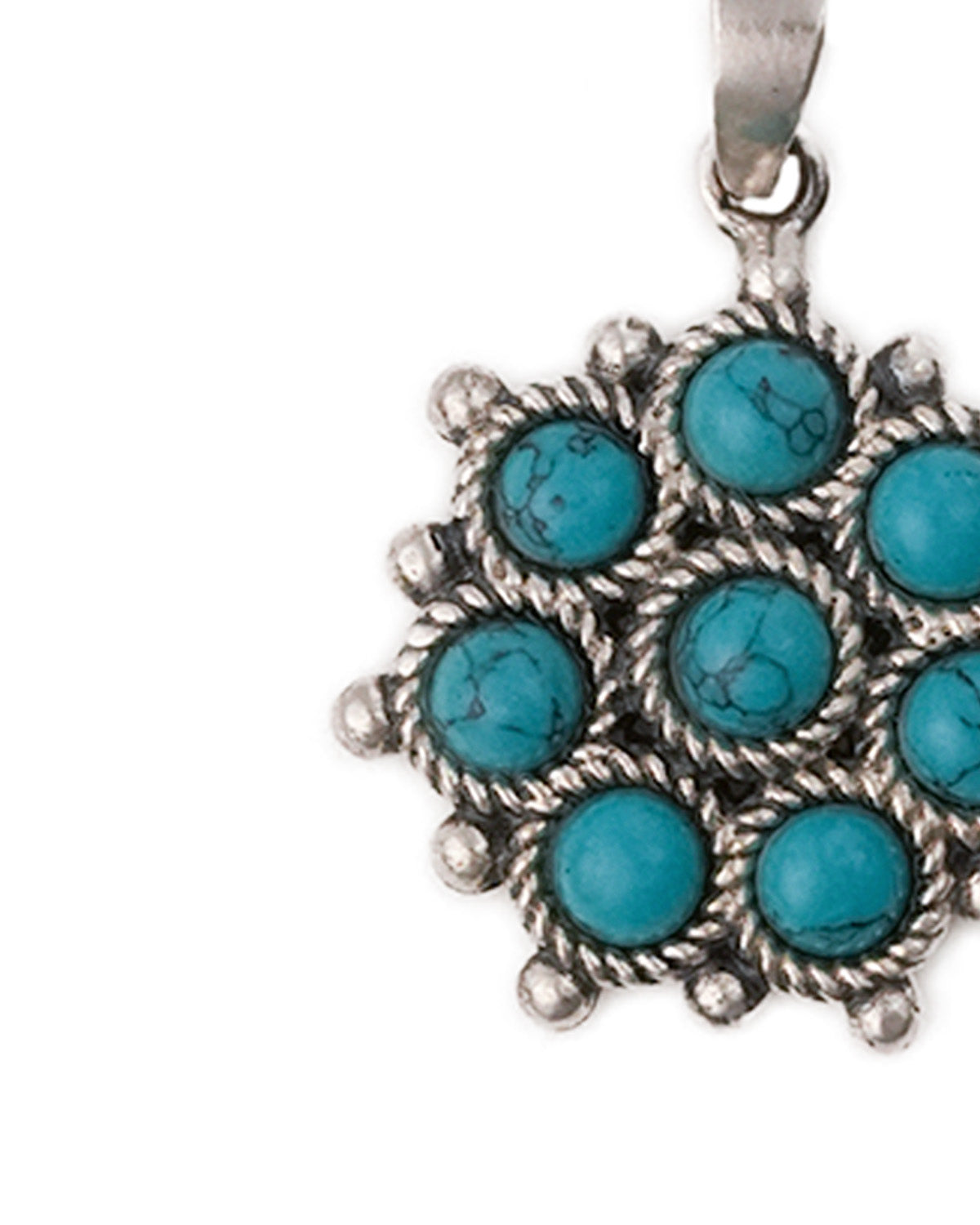 Adaa Turquoise Silver Pendant by MOHA (Only Pendant)