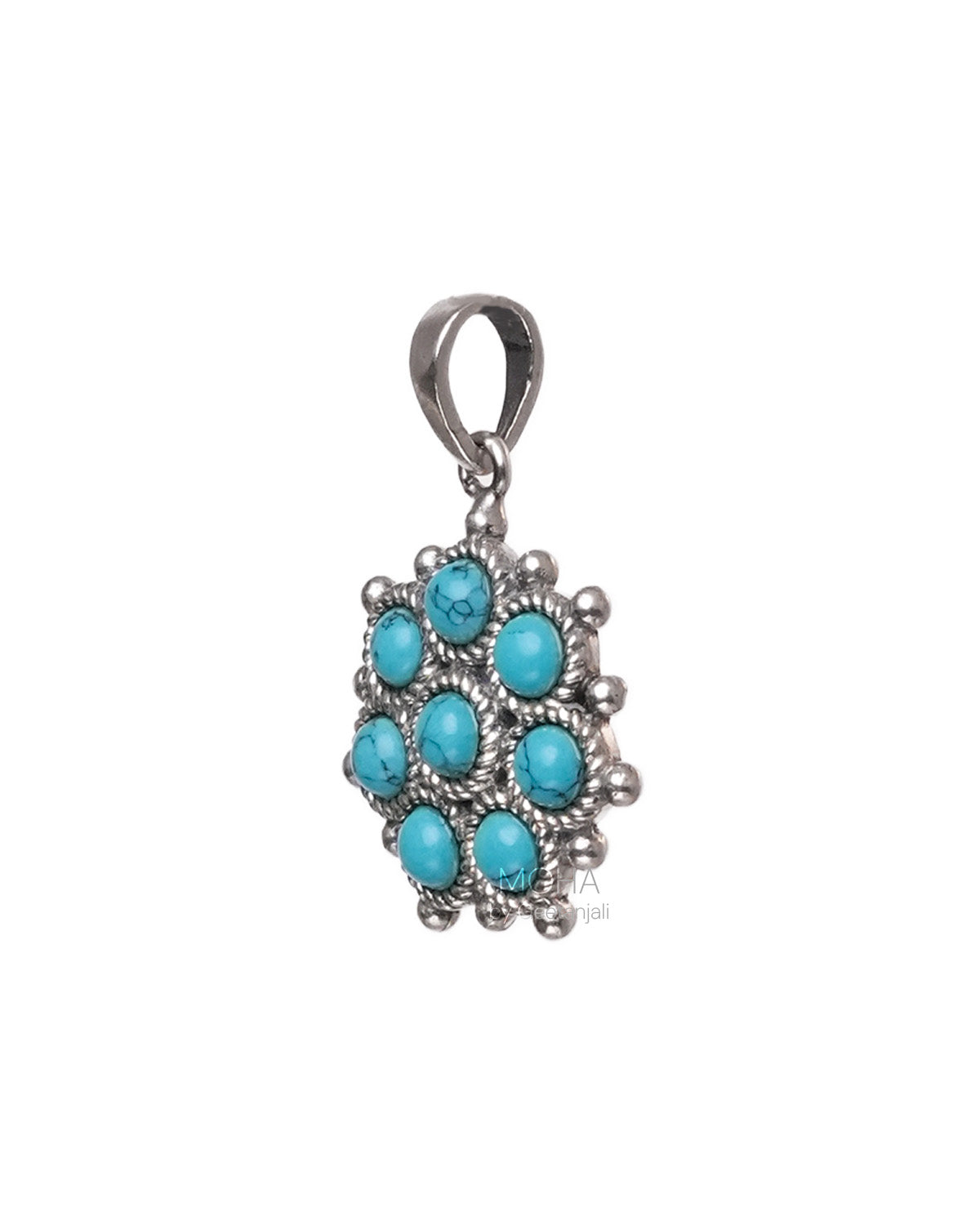 Adaa Turquoise Silver Pendant by MOHA (Only Pendant)