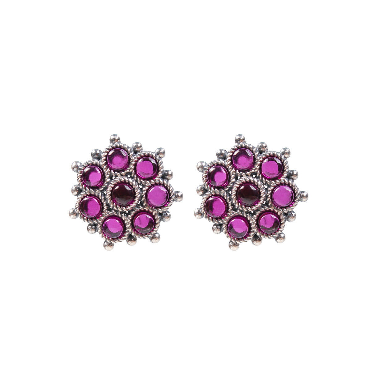 adaa pink silver earrings by moha