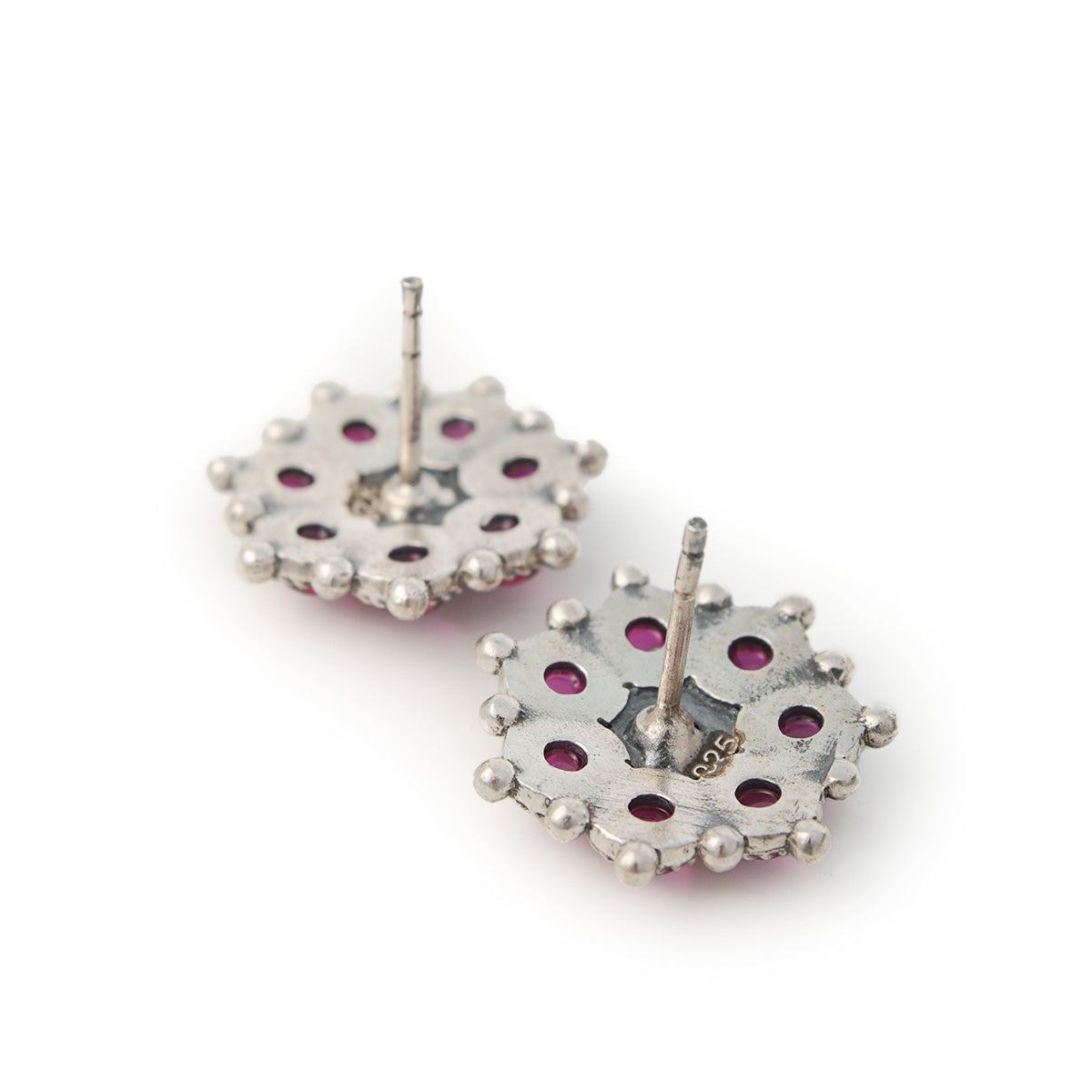 adaa pink silver earrings by moha