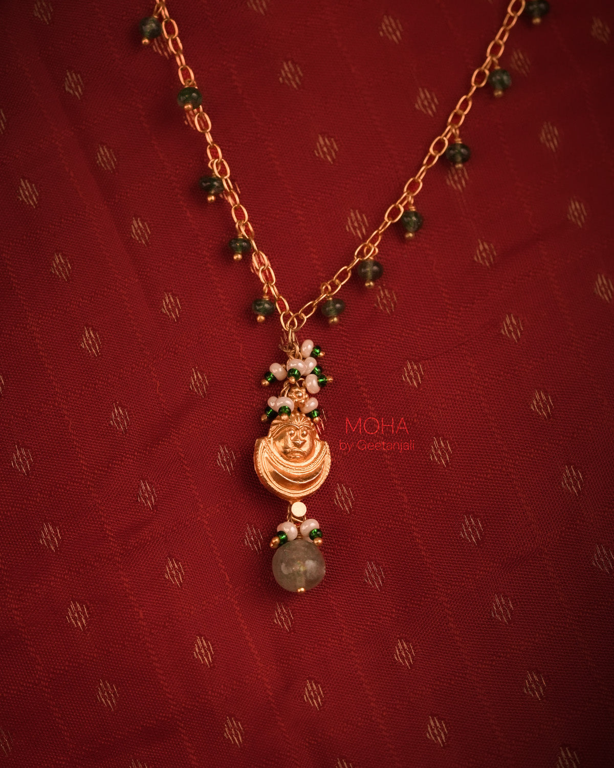 Anvika Silver Pendant with Chain by MOHA