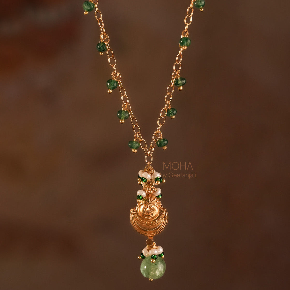 Anvika Silver Pendant with Chain by MOHA