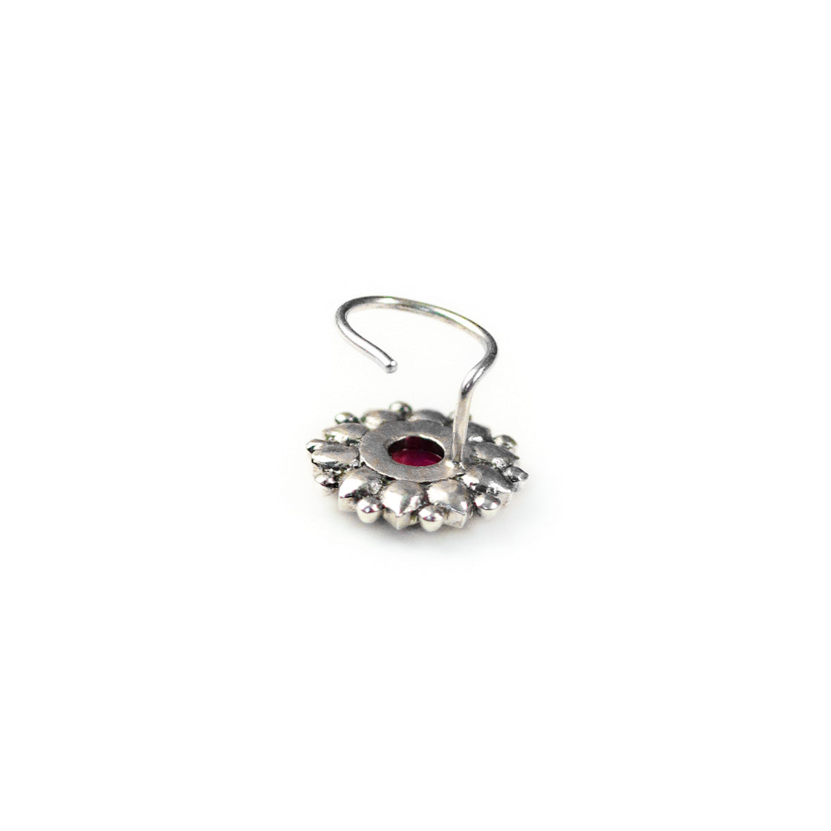 Mallika Silver Nosepin Pierced by Moha