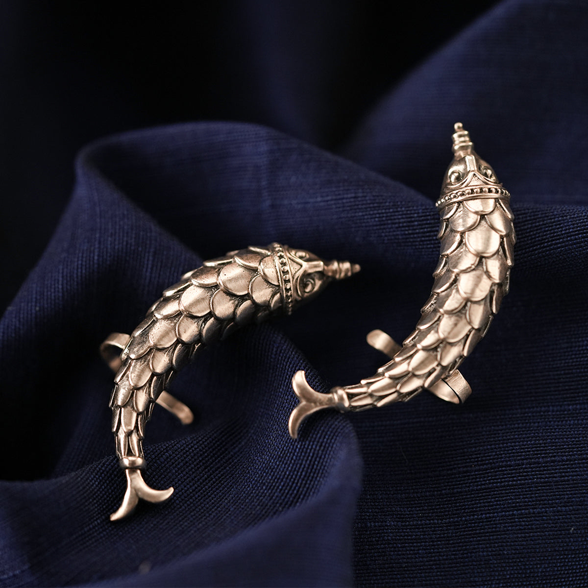 neerja silver earcuffs with moha