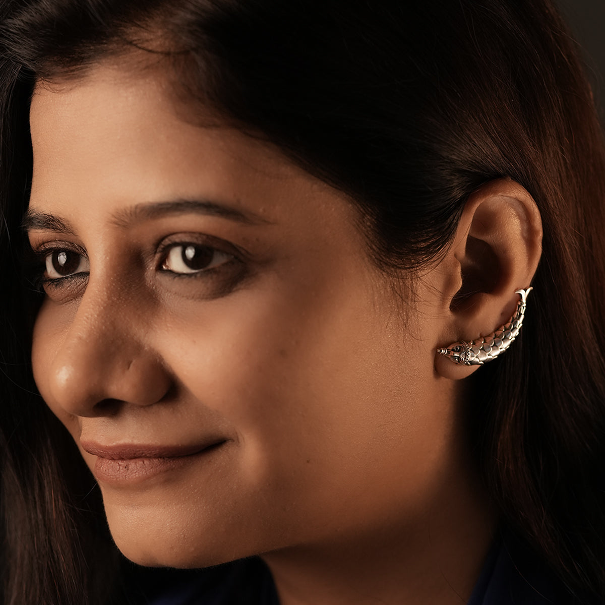 neerja silver earcuffs with moha