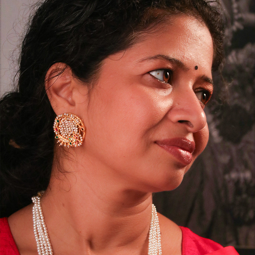 Heer Pearl Silver Earrings by MOHA