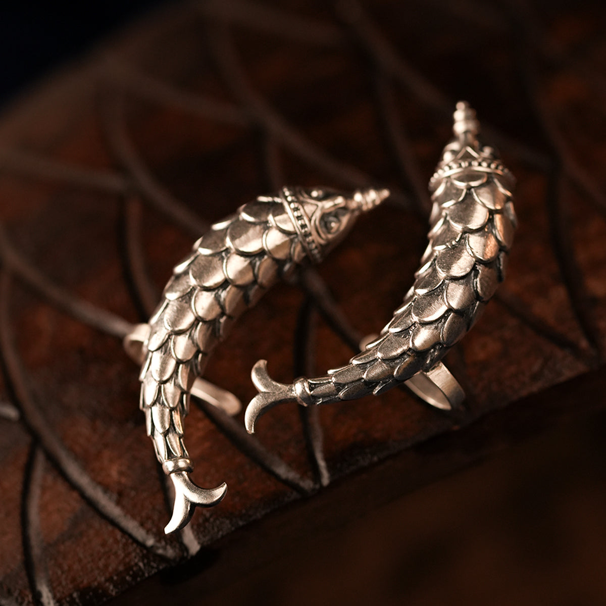 neerja silver earcuffs with moha