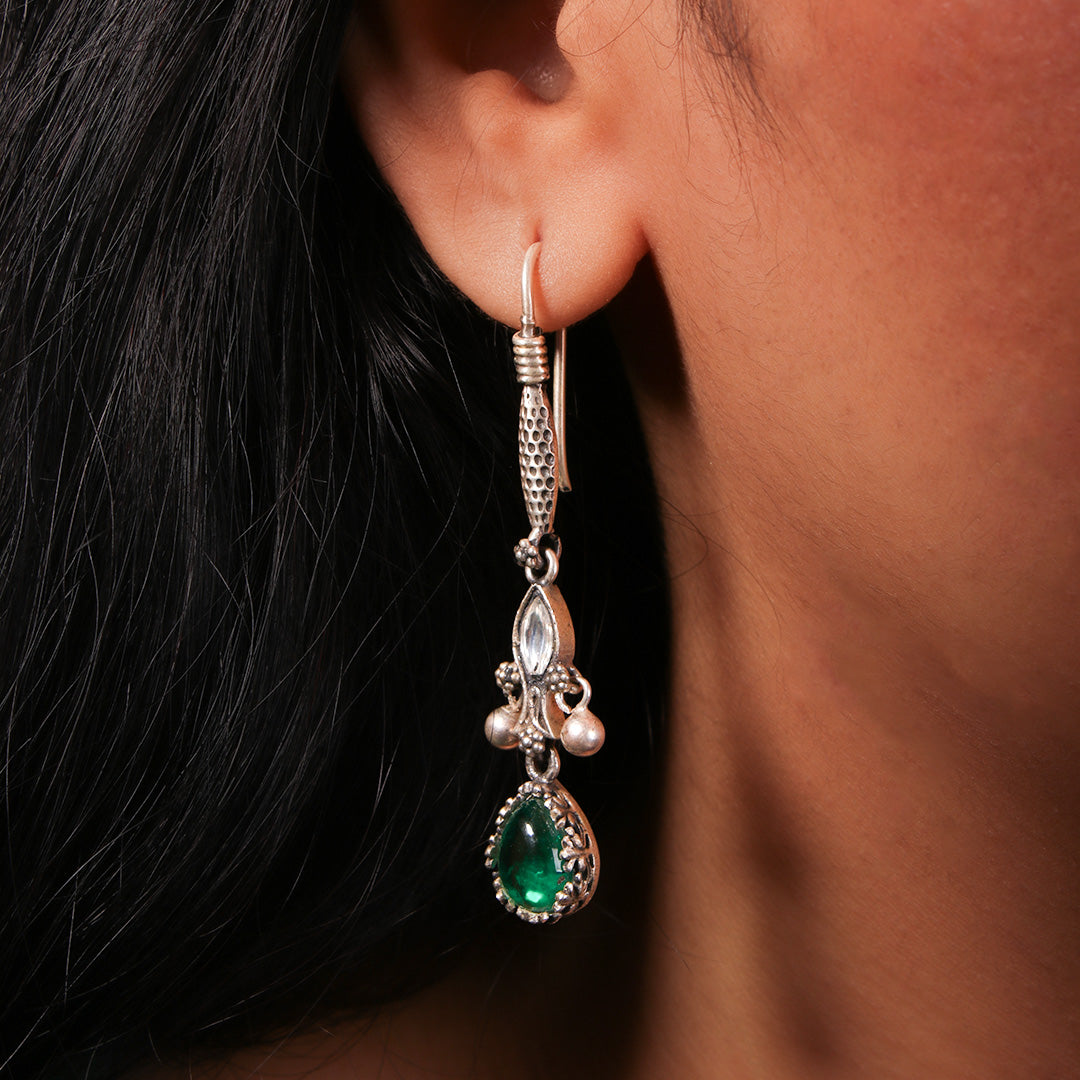 Mehak Silver Earrings By MOHA