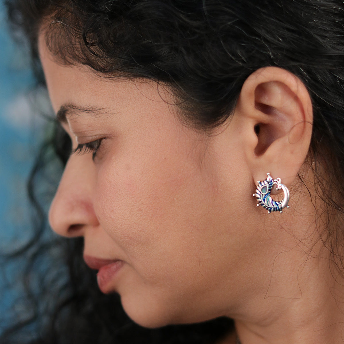 Mayurika Silver Earrings by Moha