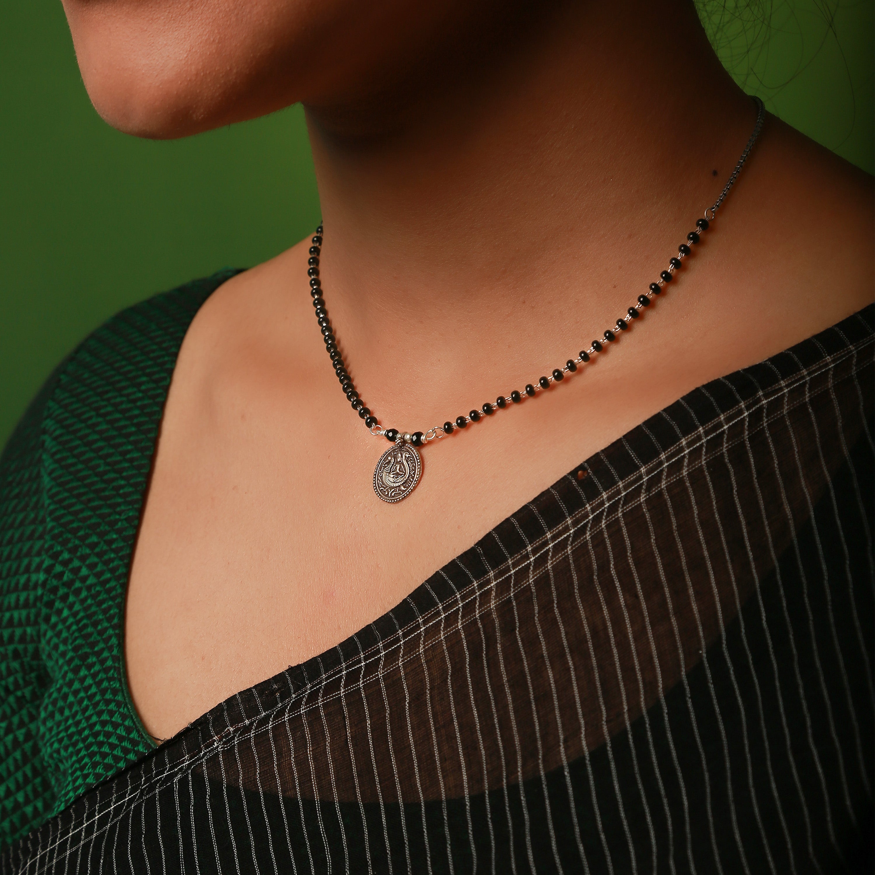 Aashmi Silver Mangalsutra by MOHA