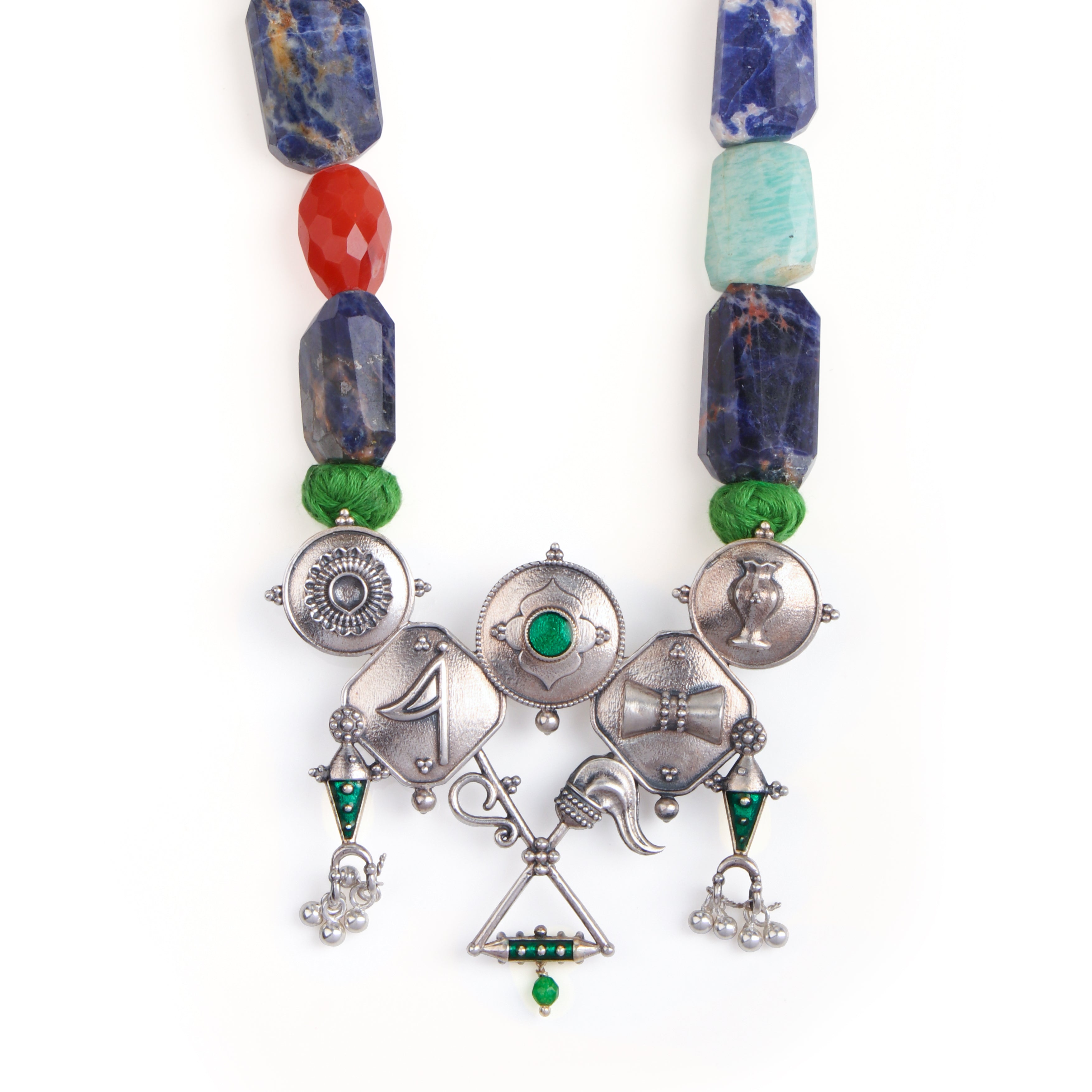 Ashtamangal Silver Necklace By Moha