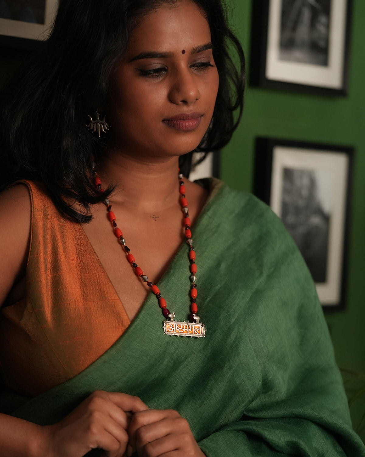 Ashtamangal Silver Necklace by MOHA