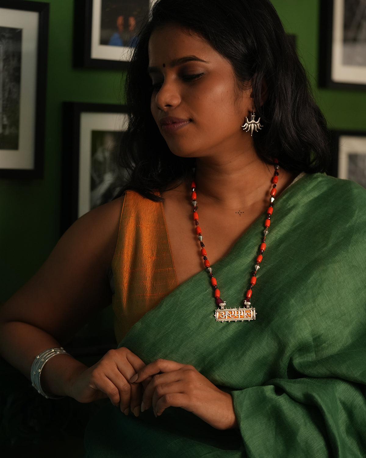 Ashtamangal Silver Necklace by MOHA