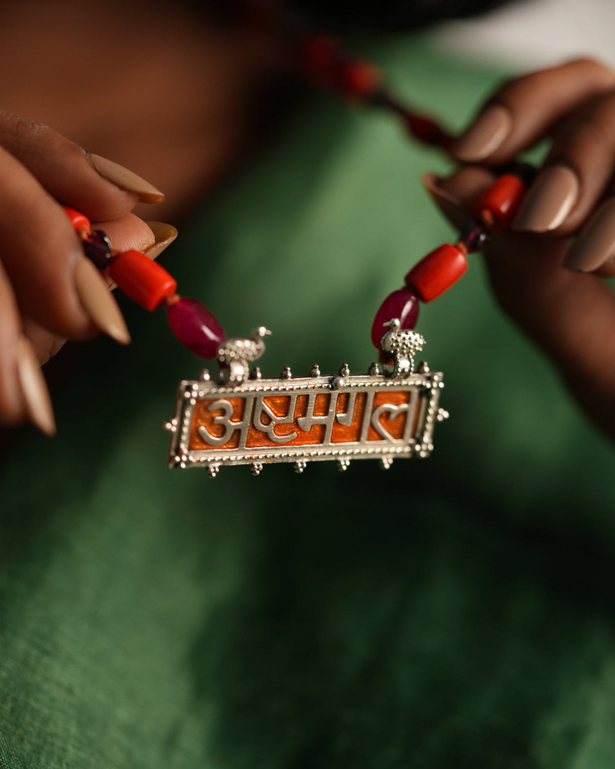 Ashtamangal Silver Necklace by MOHA