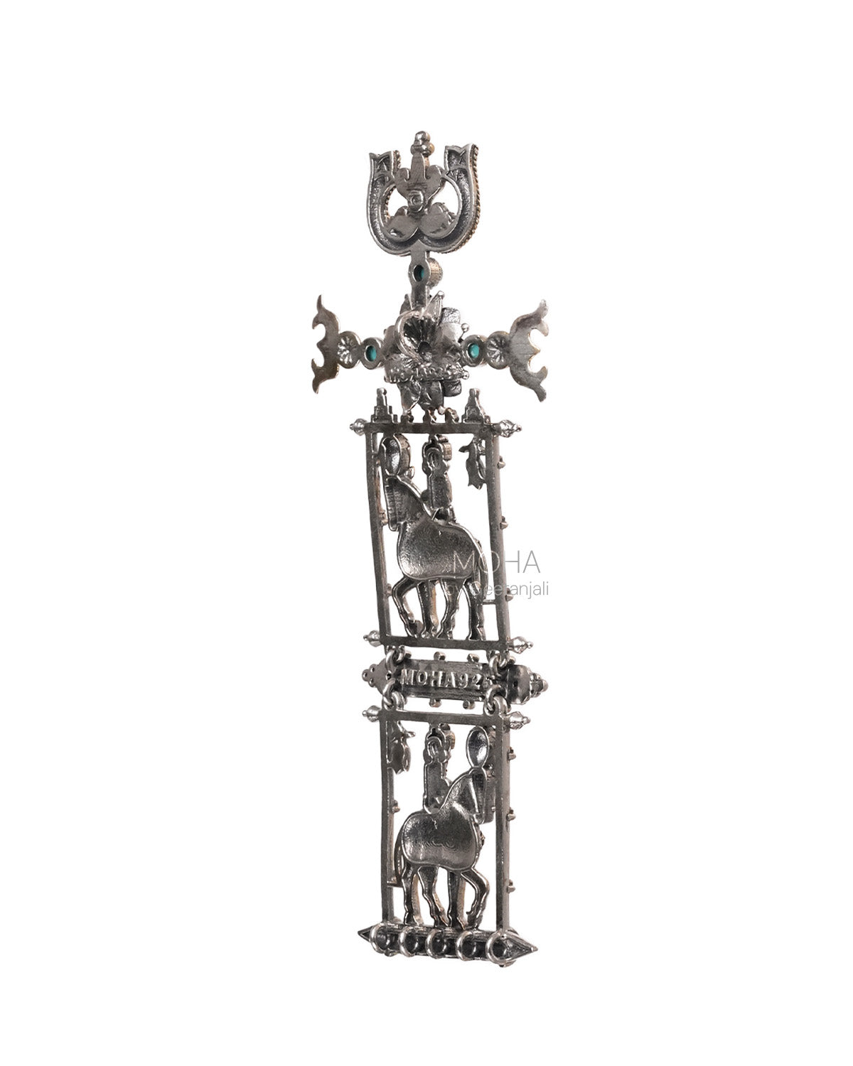 Ashwa Rohak Silver Pendant by Moha (Only Pendant)