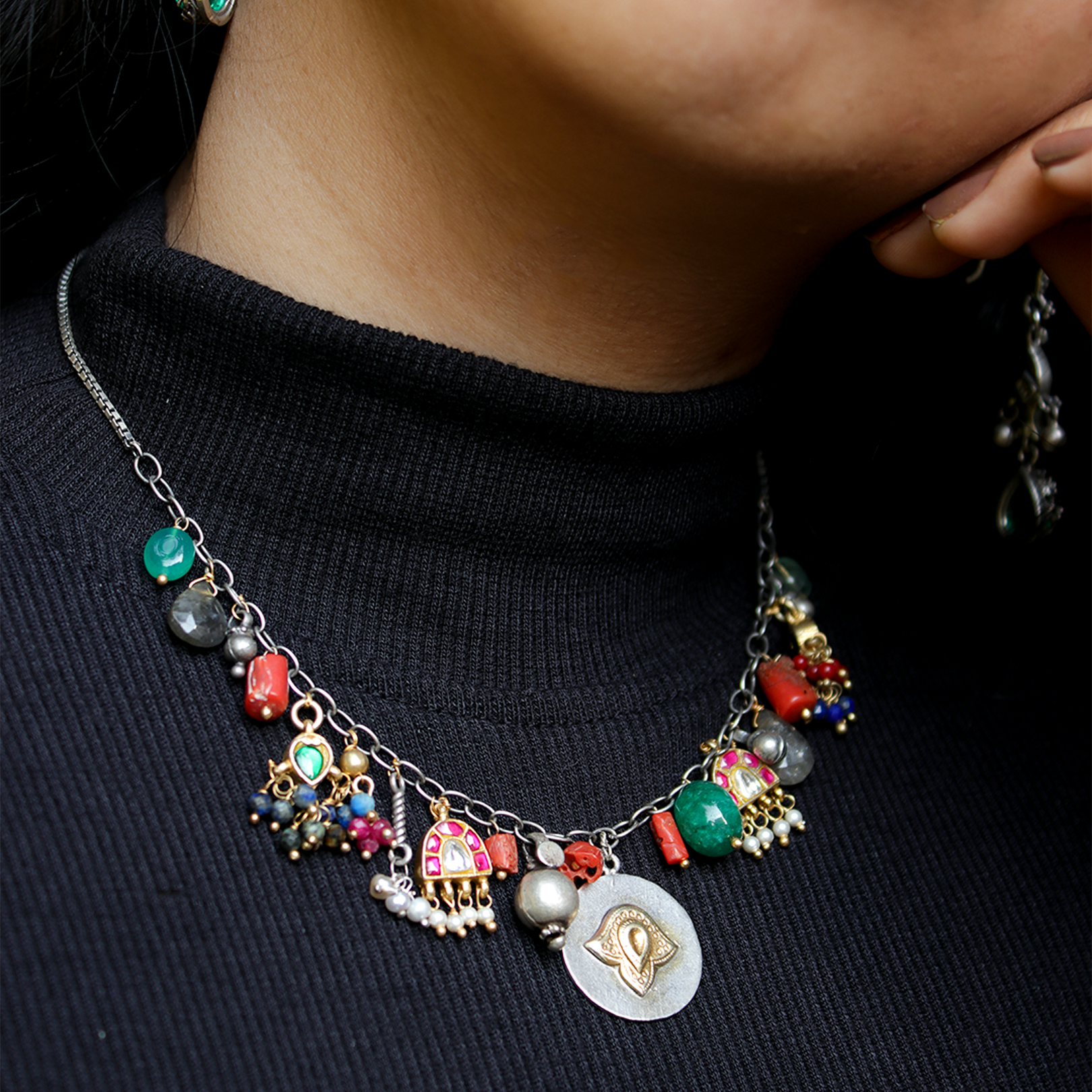 Athena Charms Link Necklace by MOHA