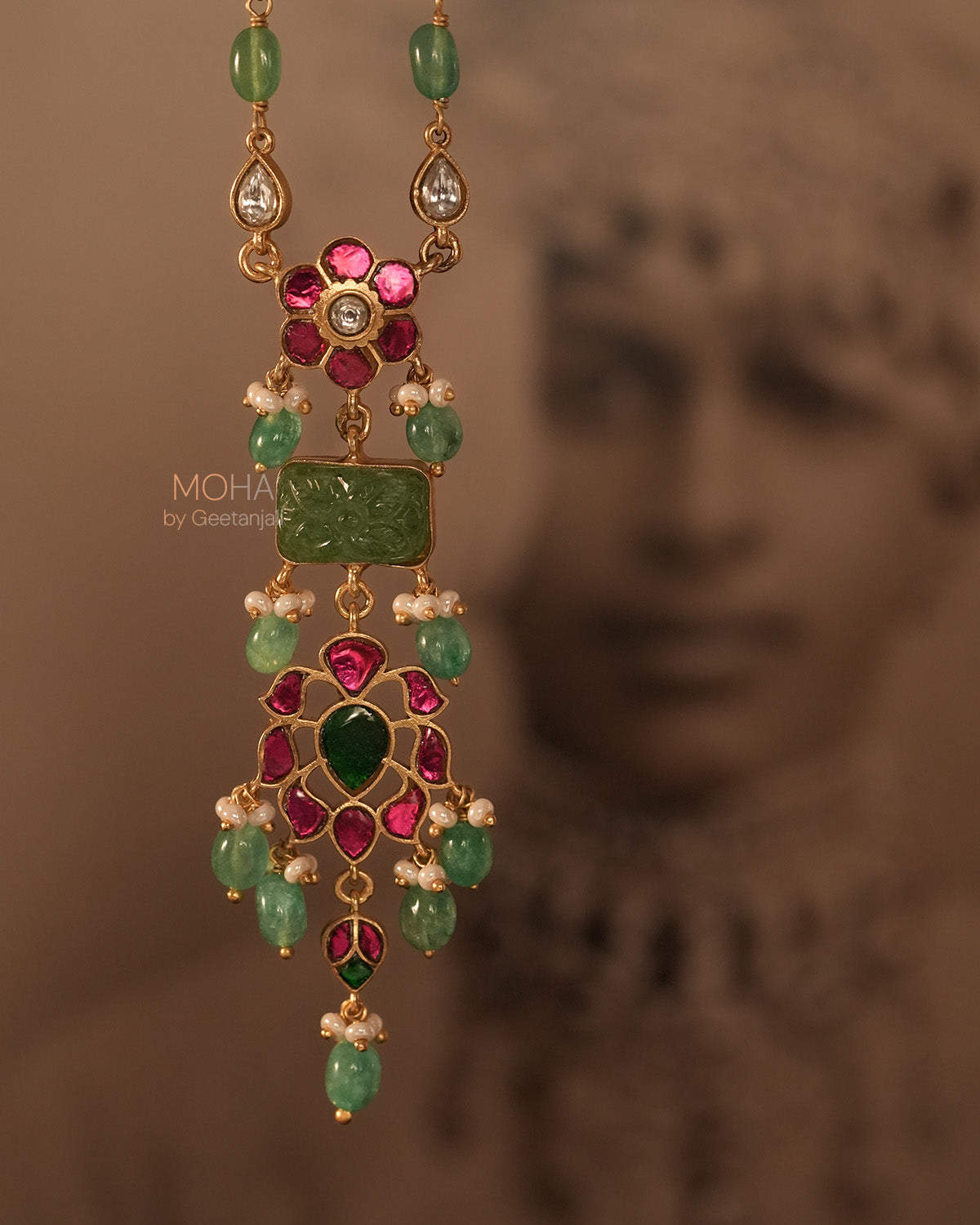 Avaya Silver Pendant with Chain by MOHA