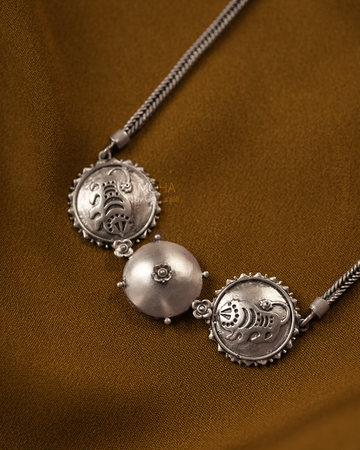 Baagh Silver Necklace by MOHA