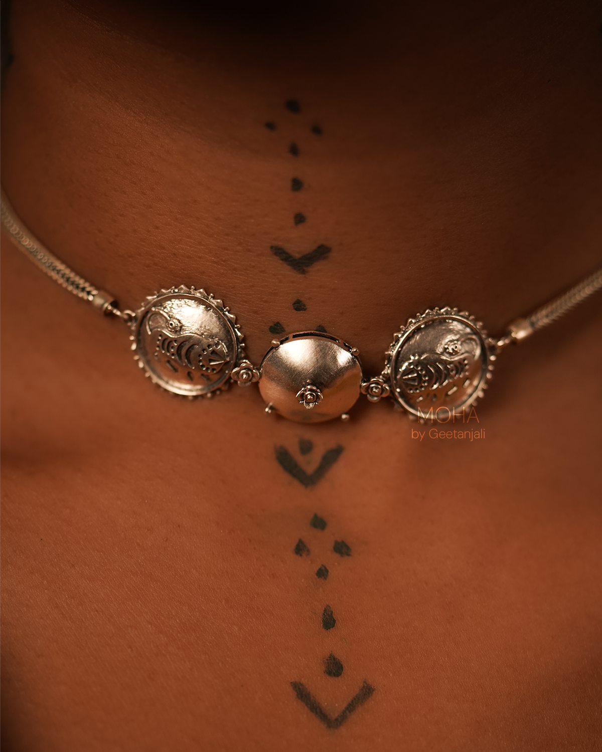 Baagh Silver Necklace by MOHA