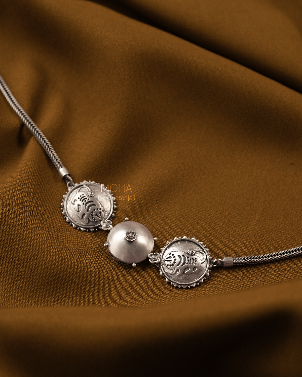 Baagh Silver Necklace by MOHA