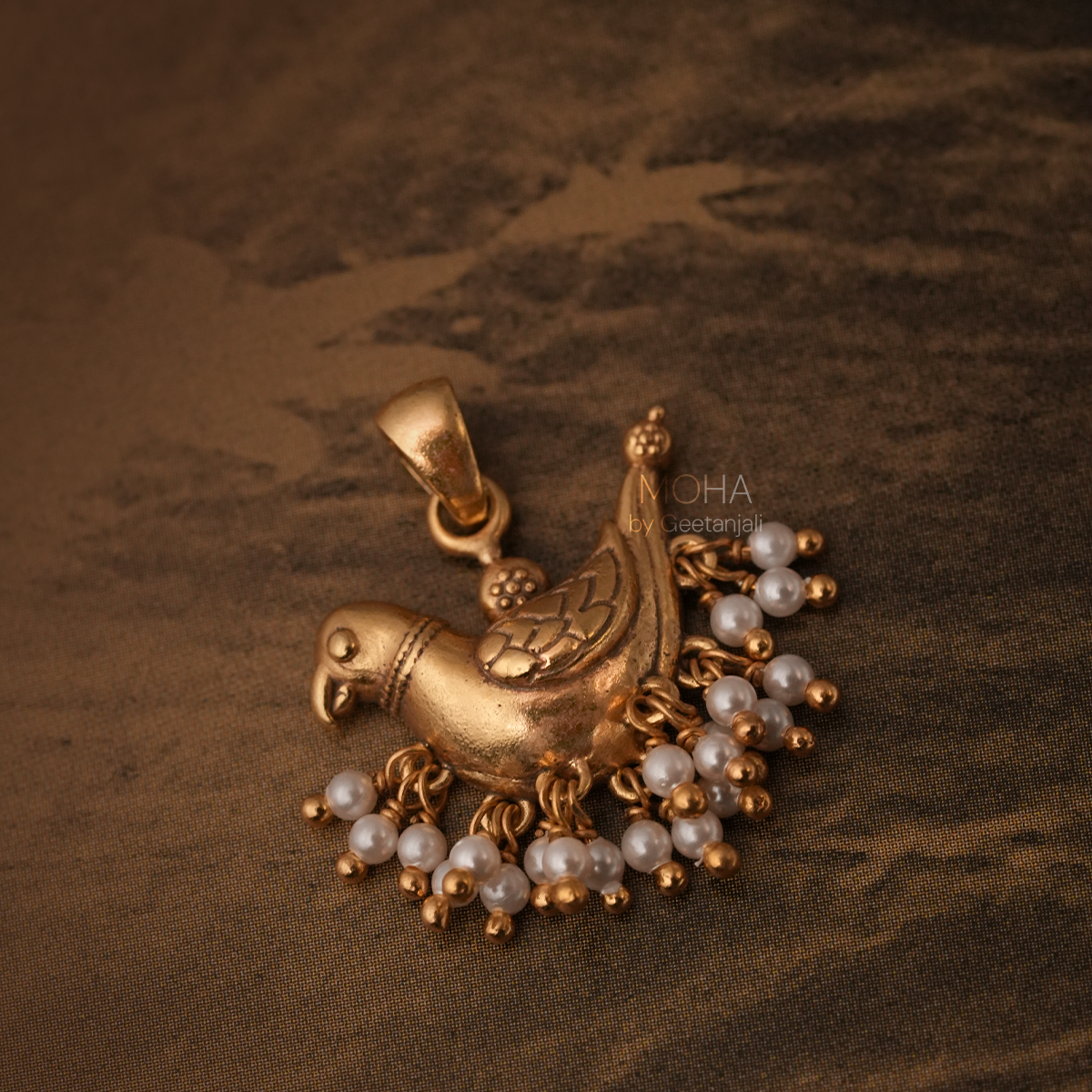 Baby Sarika Silver Pendant Gold Plated by MOHA (Only Pendant)