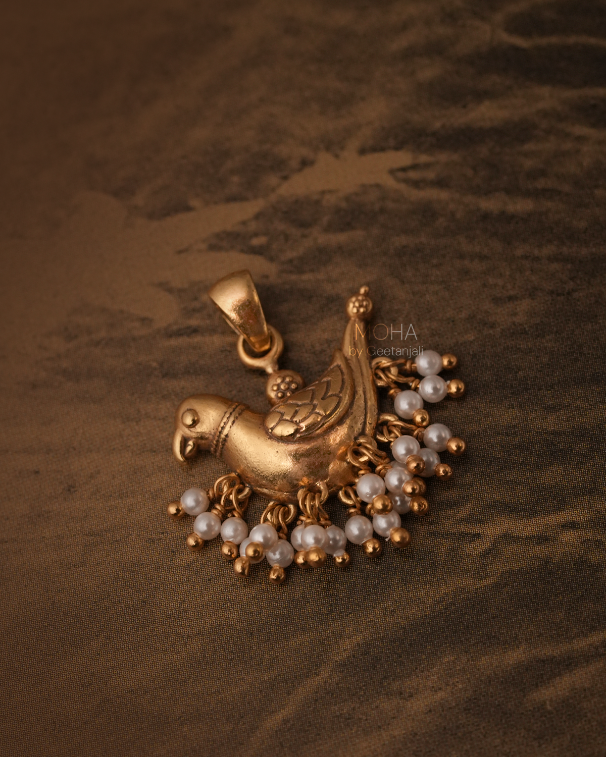 Baby Sarika Silver Pendant Gold Plated by MOHA (Only Pendant)