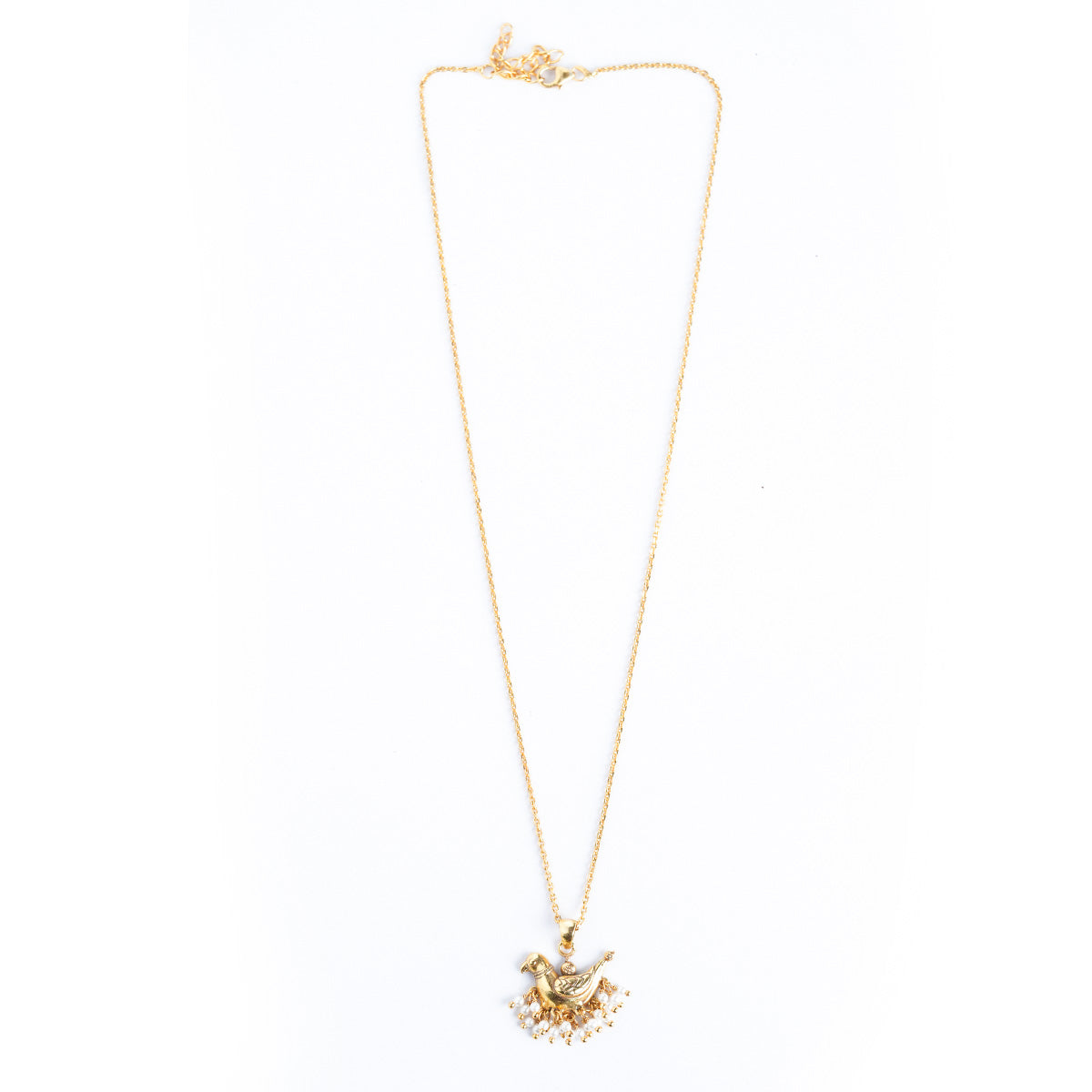 baby sarika silver chain pendant gold plated by moha