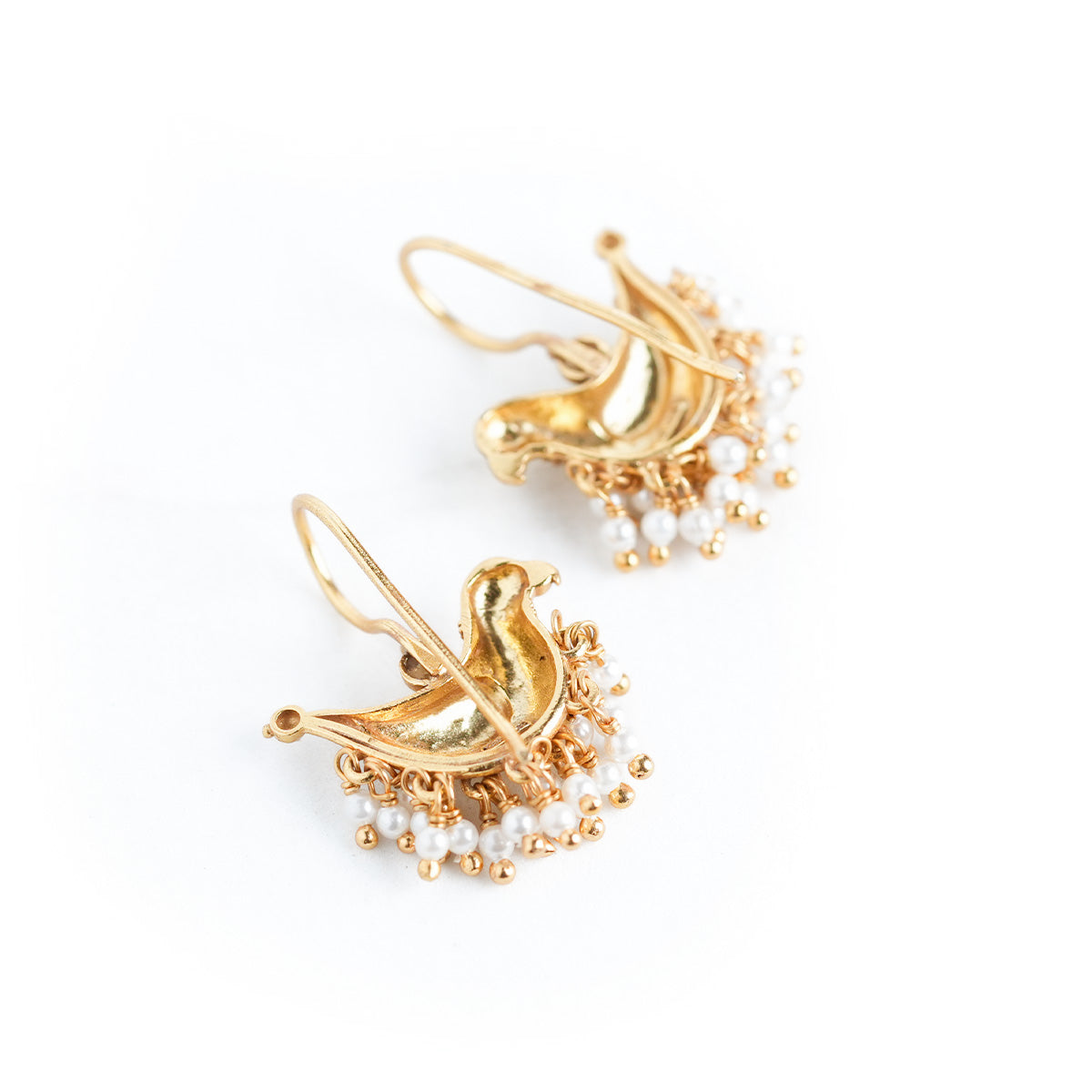 baby sarika silver earrings gold plated by moha