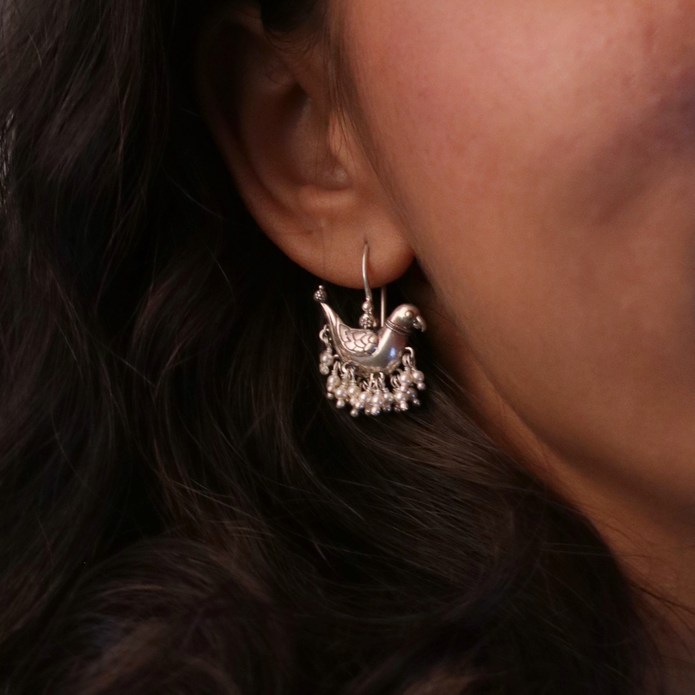 baby sarika silver earrings by moha