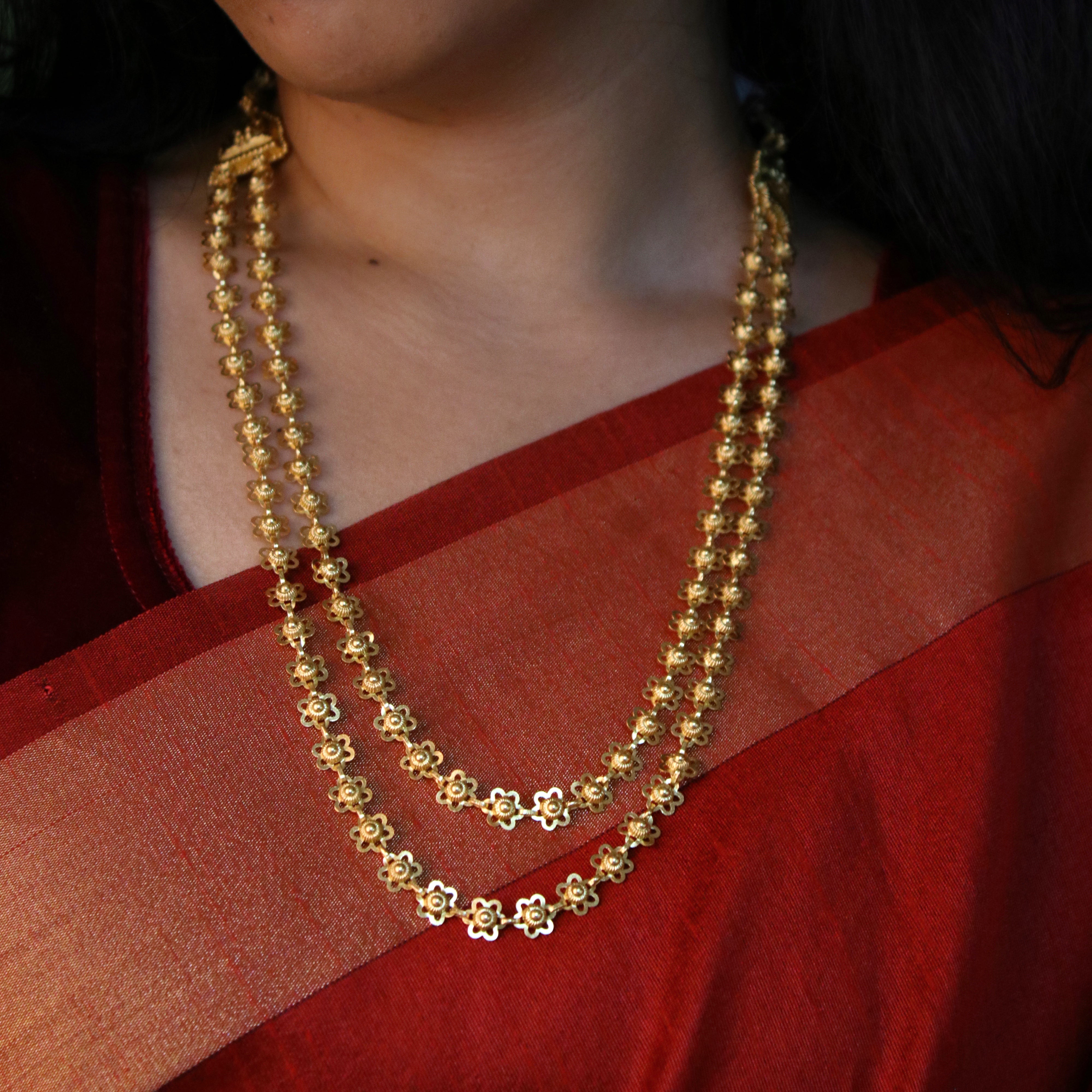 bakuli haar gold plated double layered by moha