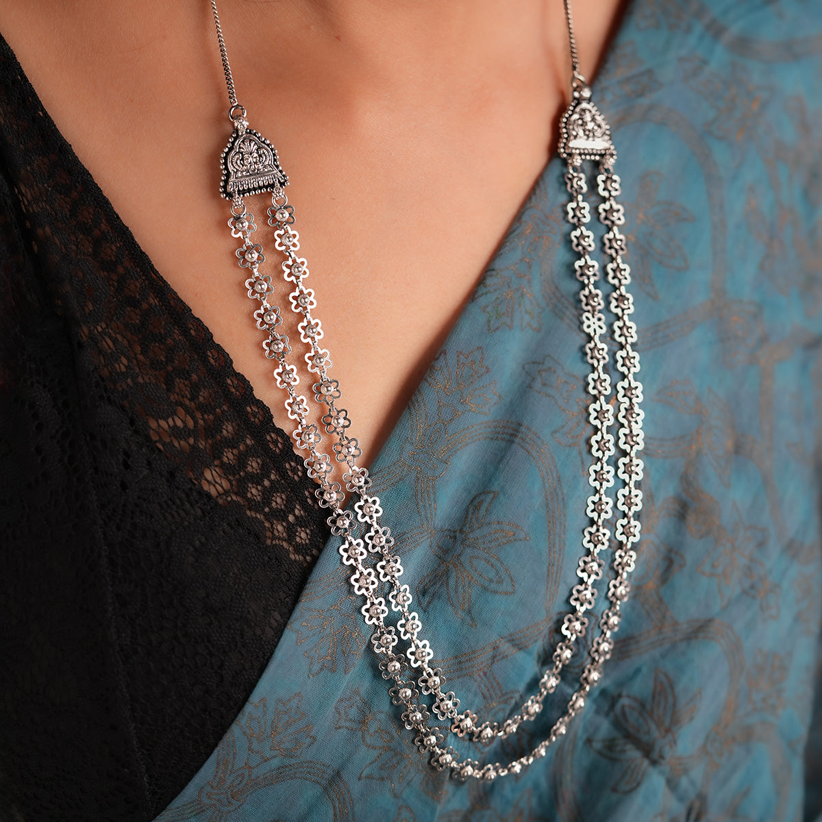 bakuli haar silver double layered by moha