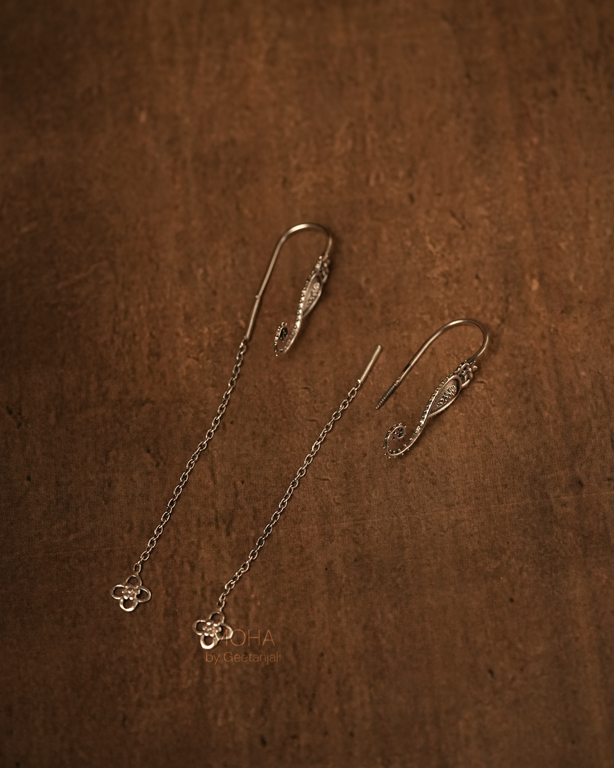 Bichchhu Silver Sui Dhaga Earrings by MOHA