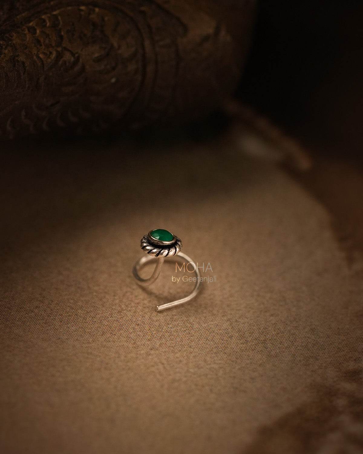 Bindu Silver Nosepin by MOHA