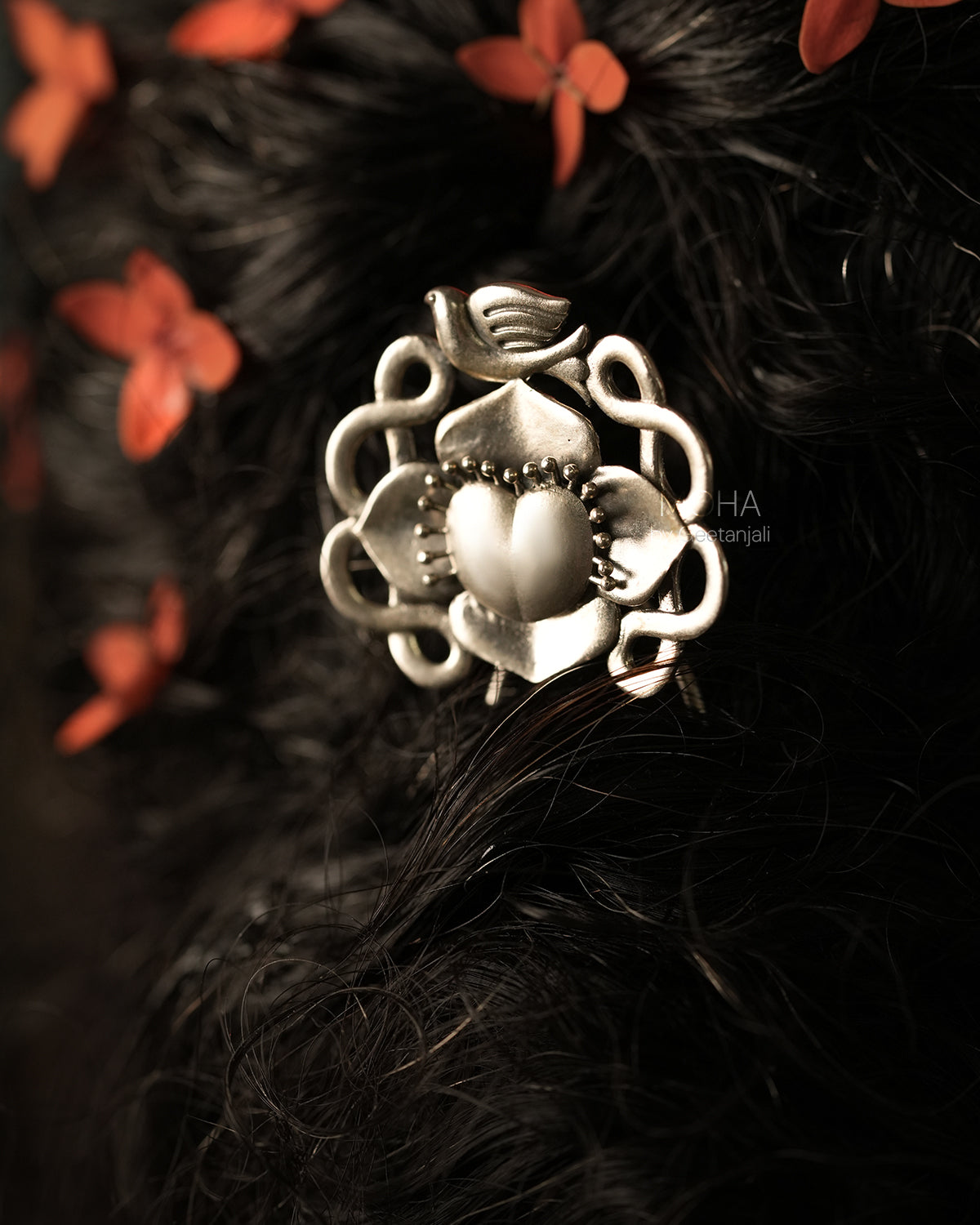 Bulbul Silver Hairpin by MOHA