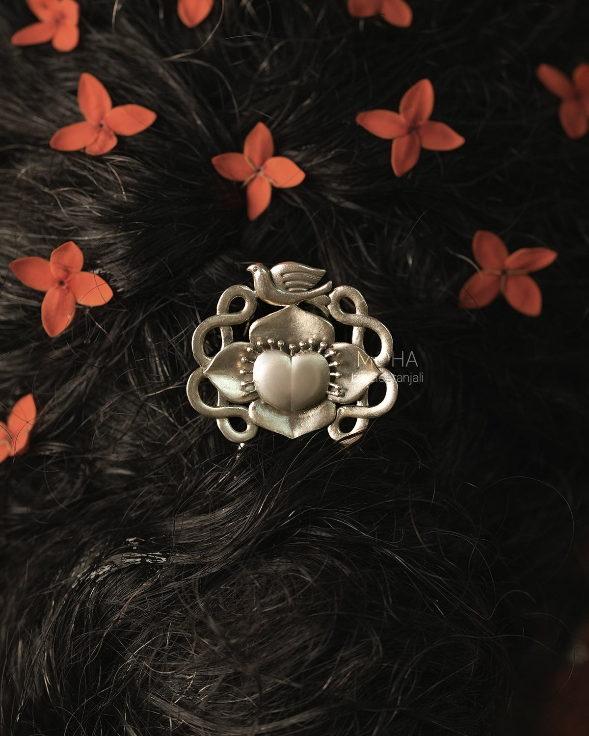 Bulbul Silver Hairpin by MOHA