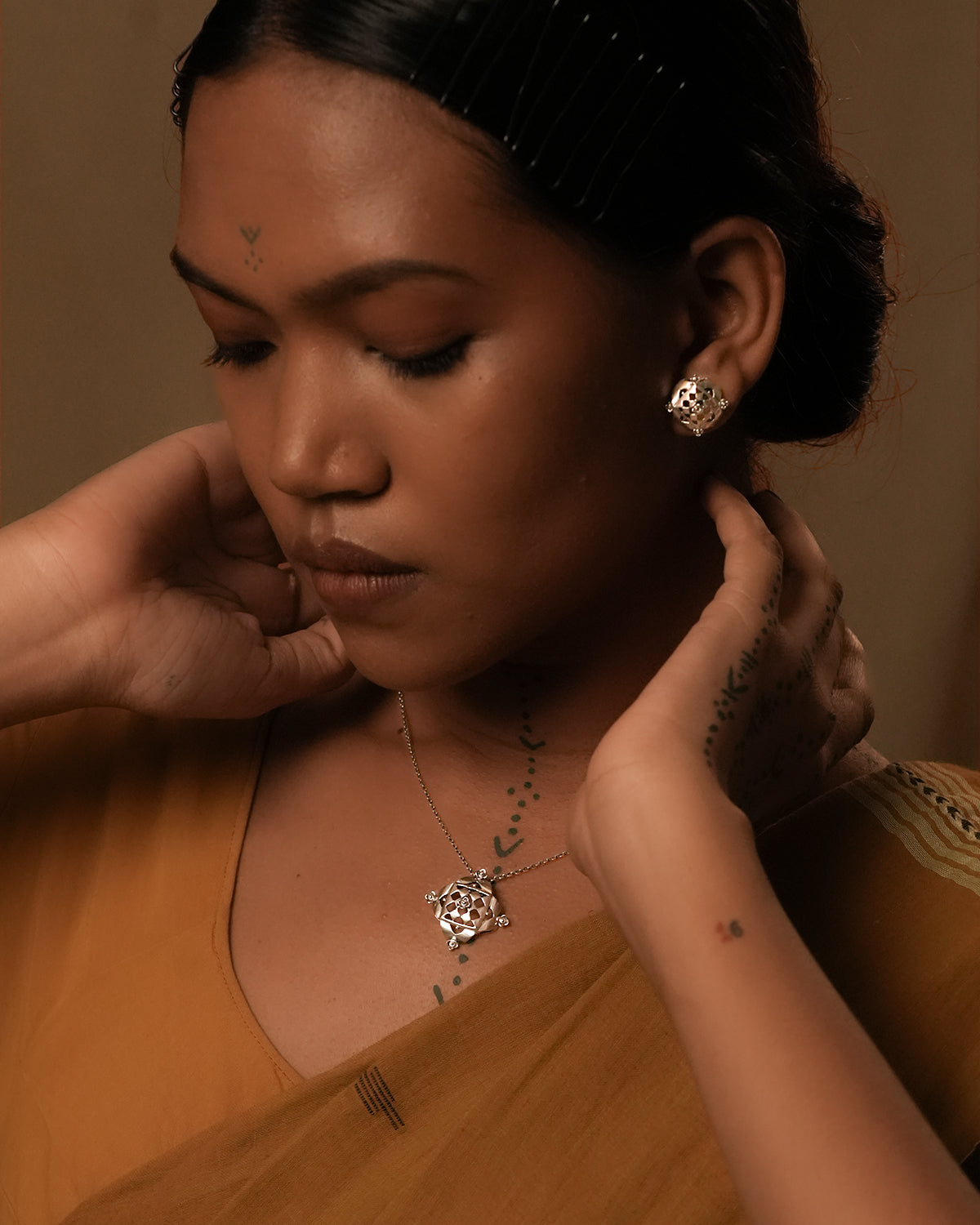 Chak Silver Pendant with chain by MOHA