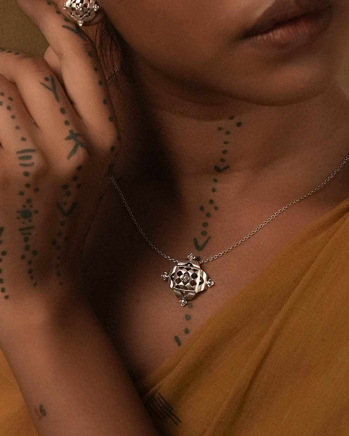 Chak Silver Pendant with chain by MOHA