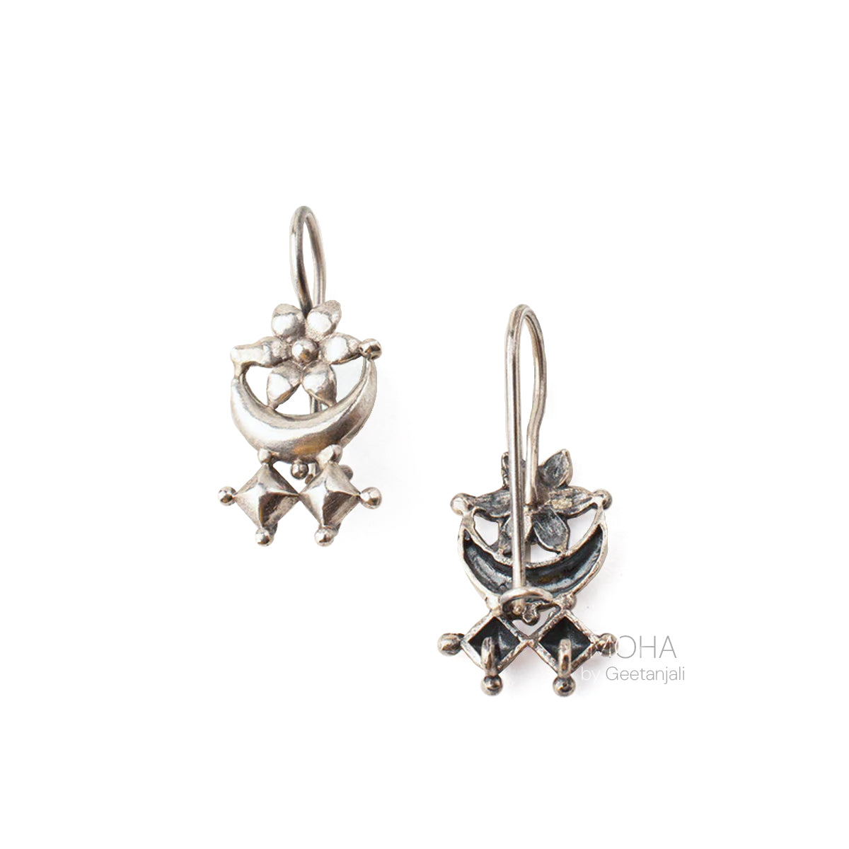 Chandra Silver Bugadi Earrings by MOHA