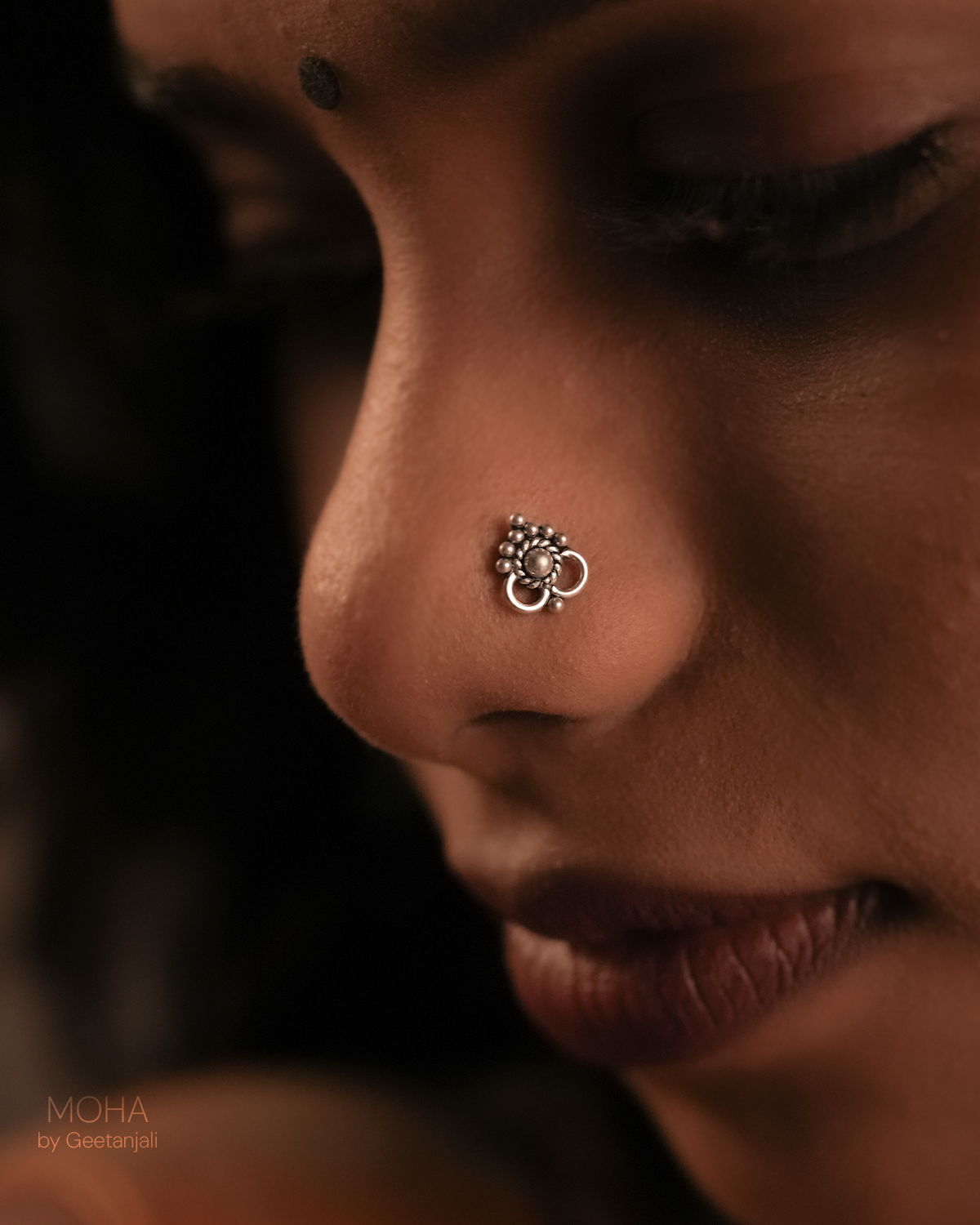 Chhavi Silver Nosepin by MOHA