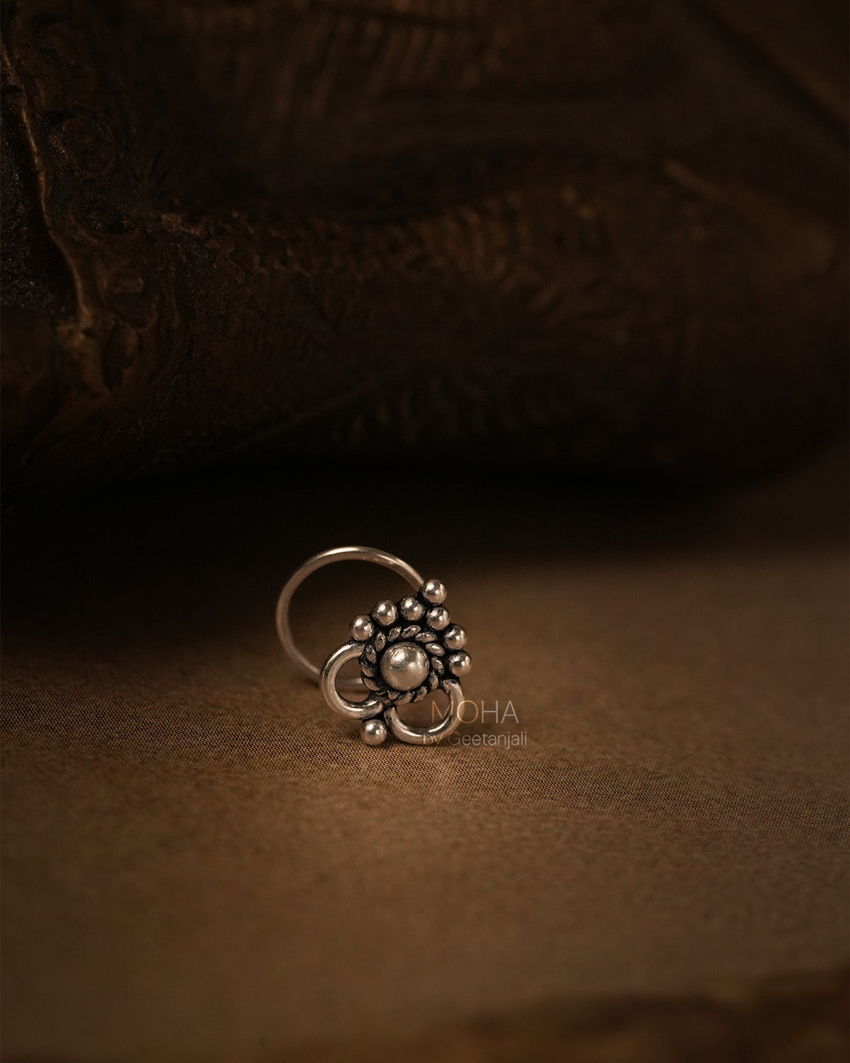 Chhavi Silver Nosepin by MOHA